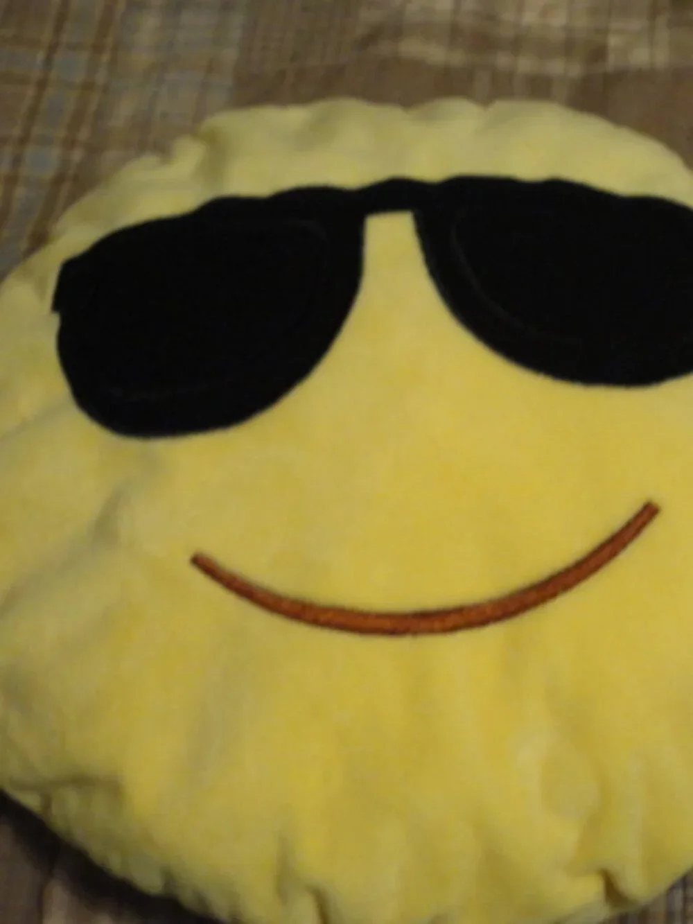Yellow Emoji Sunglass with Smile Pillow